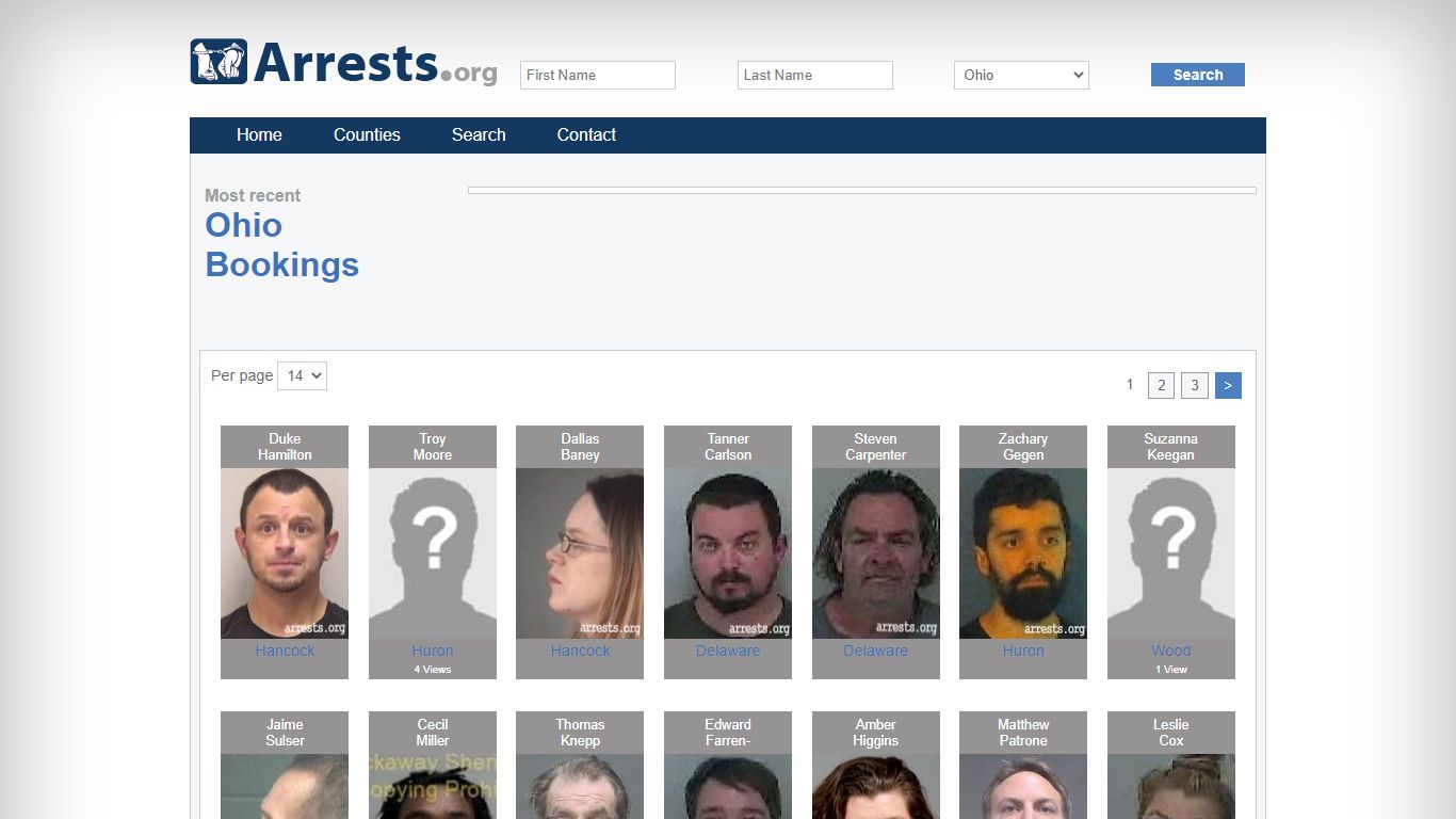 Ohio Arrests and Inmate Search